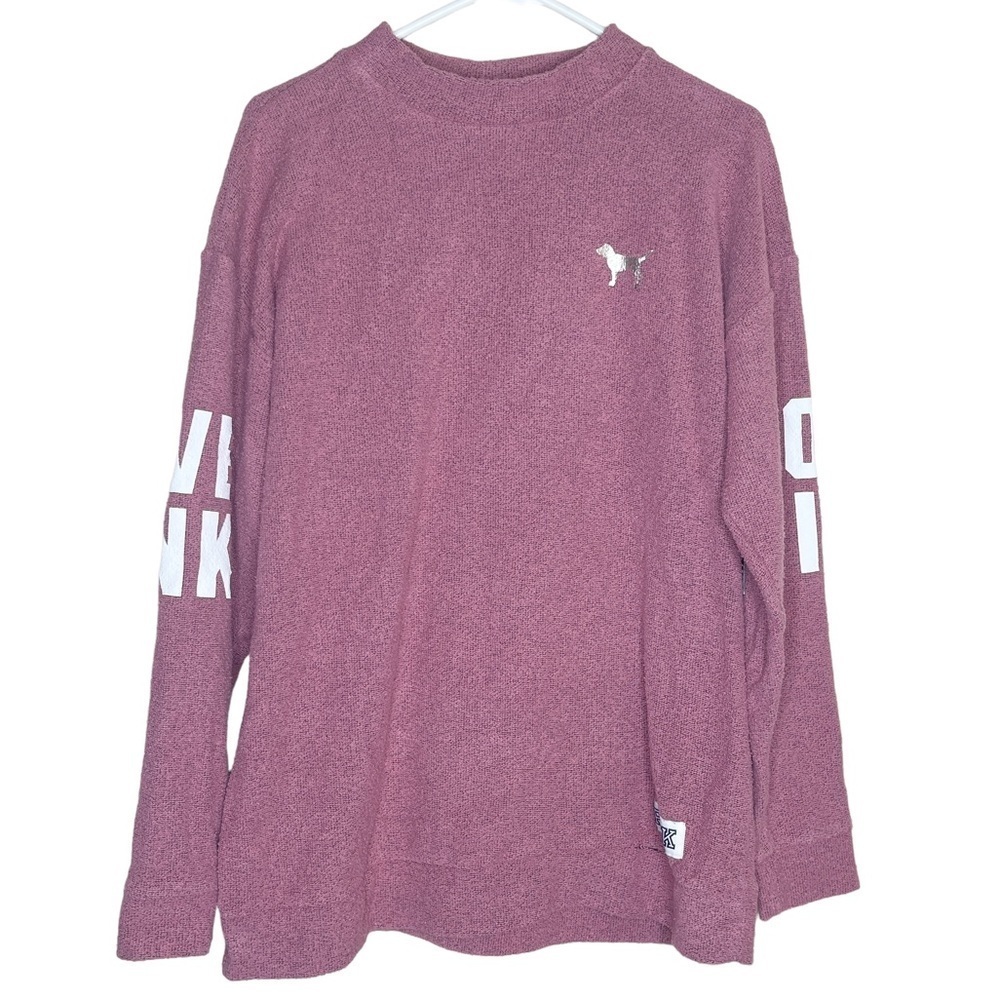 Victoria's Secret Love Pink Dog Terry Cloth Long Sleeve Top Women's Small